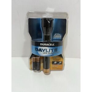 Duracell Daylite LED Flashlight 80 Lumens 3w LED With Batteries New Sealed